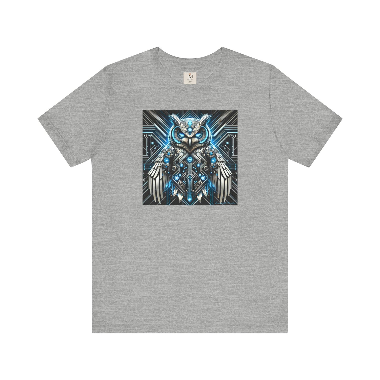 Mystical Cybernetic Owl Graphic Tee - Unisex Tch Short Sleeve T-Shirt