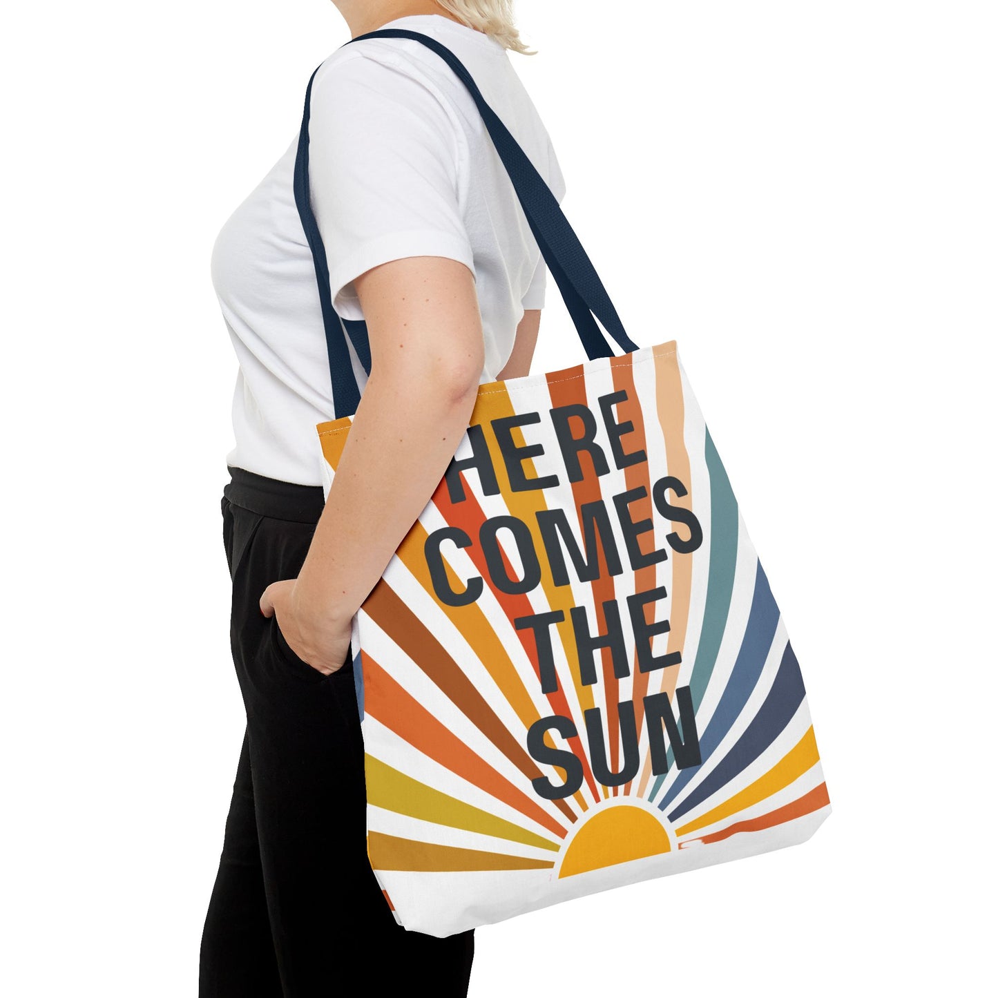 Here Comes the Sun β Retro Sunburst Tote Bag