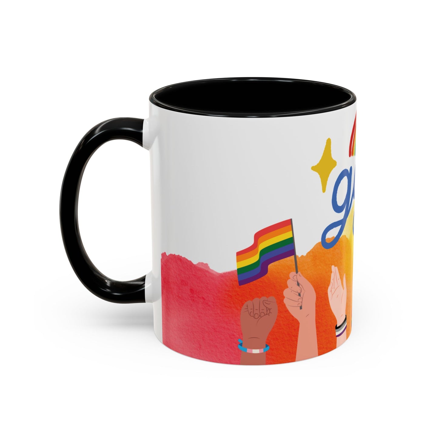 Bold Pride Accent Mug | Fun LGBTQ+ Gift | 11oz & 15oz Options