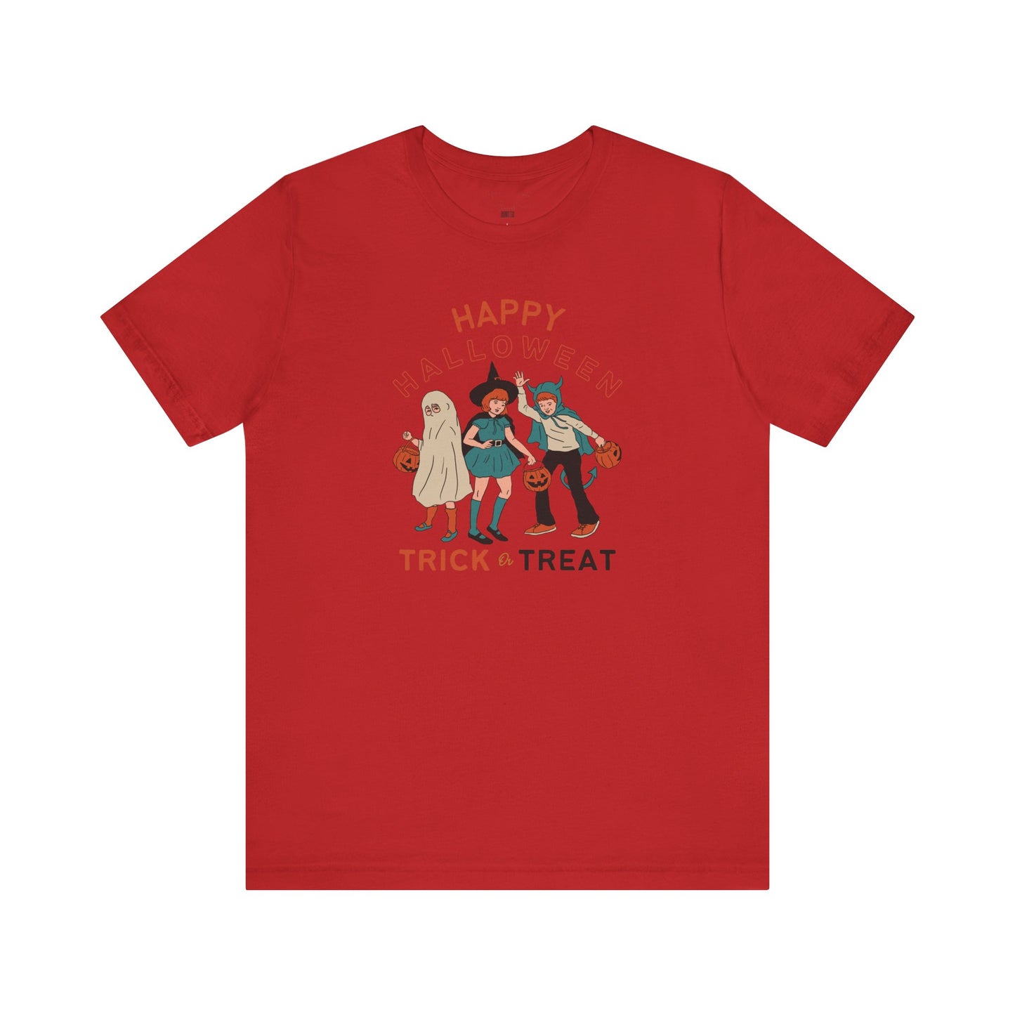 Happy Halloween Trick or Treat Vintage Vibe Tee โ Bella+Canvas 3001