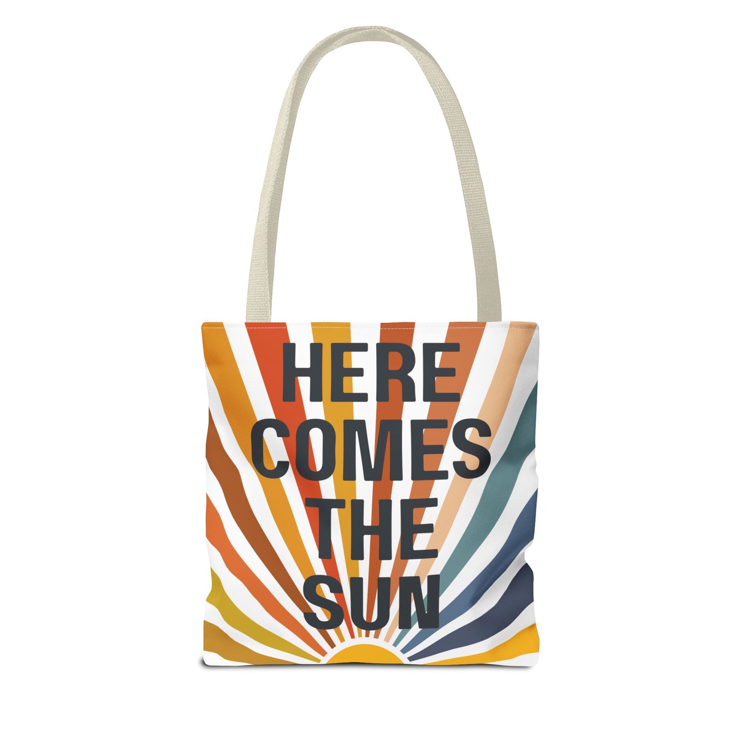 Here Comes the Sun β Retro Sunburst Tote Bag