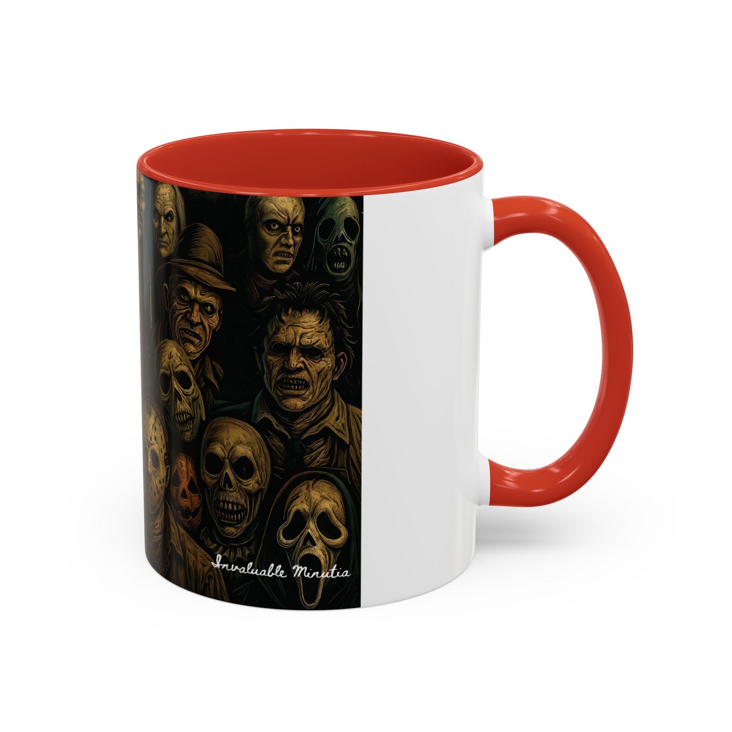 Horror Villain Collage Mug – 15oz & 11oz Ceramic Coffee Mug – Slasher Icons Halloween Gift – Goth Horrorcore Kitchen Decor