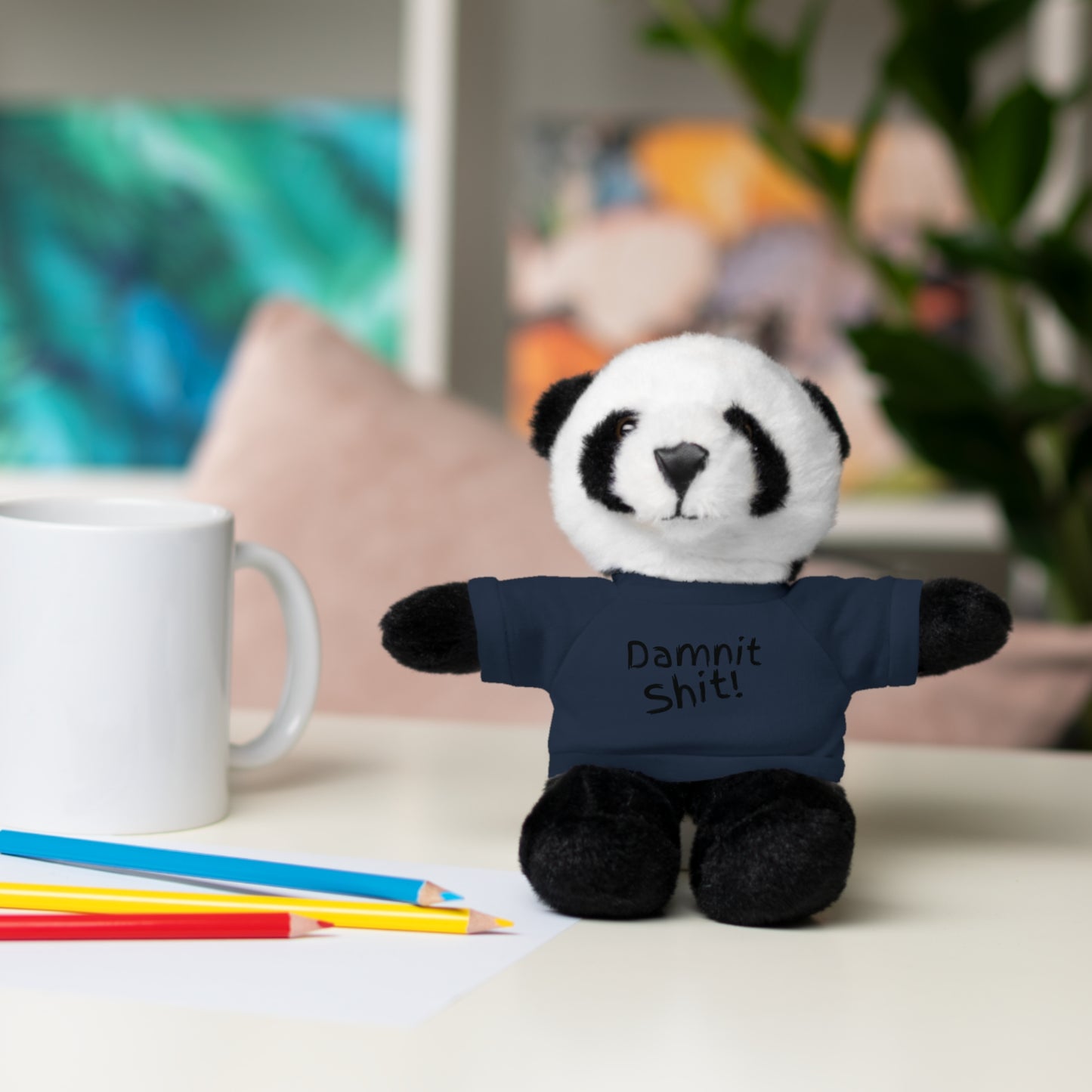 8" Funny Stuffed Animal Gift for Adults, Cute Plush Toy, Humor Bear, Sarcastic Gifts, Quirky Decor, Comfort Toy with Quote