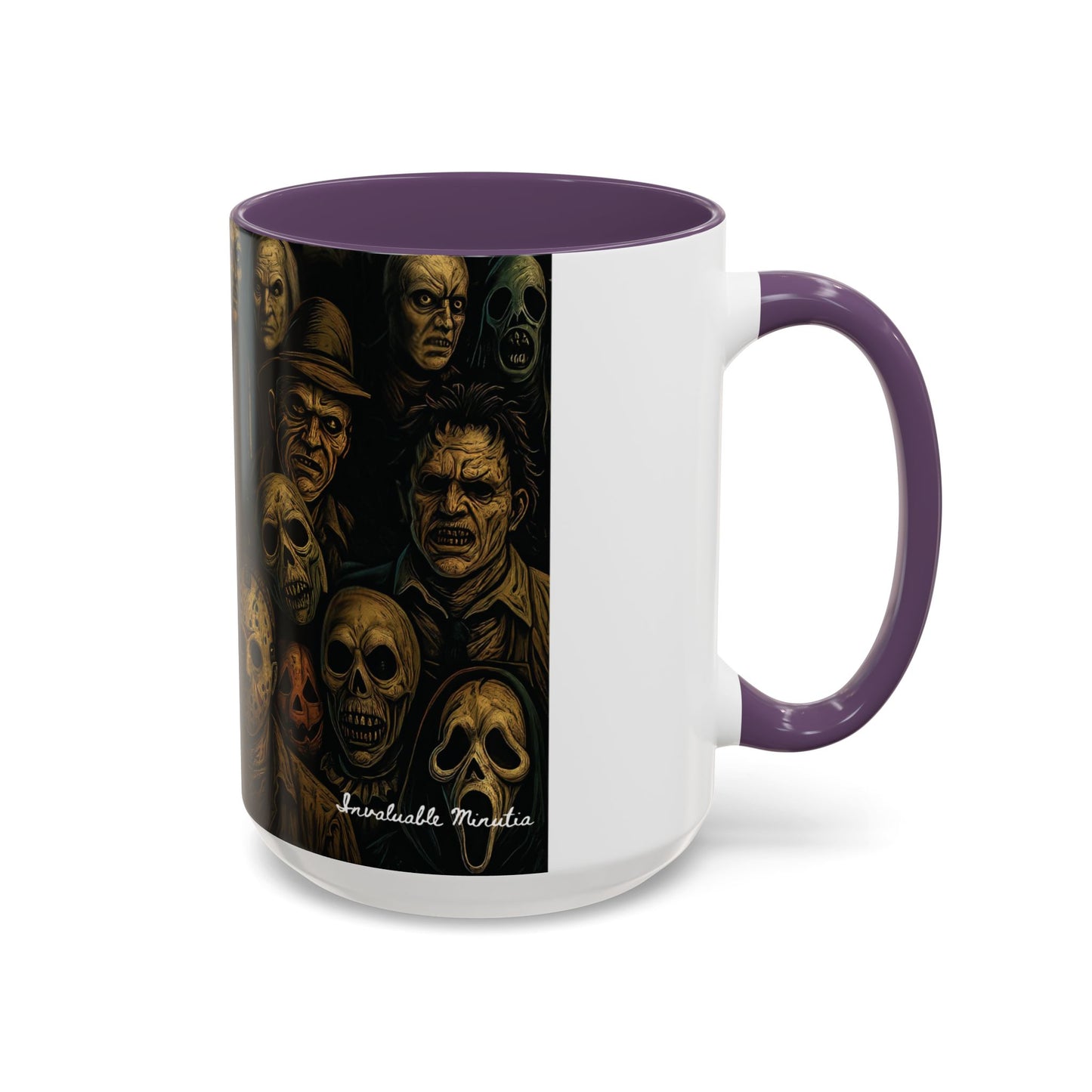 Horror Villain Collage Mug – 15oz & 11oz Ceramic Coffee Mug – Slasher Icons Halloween Gift – Goth Horrorcore Kitchen Decor