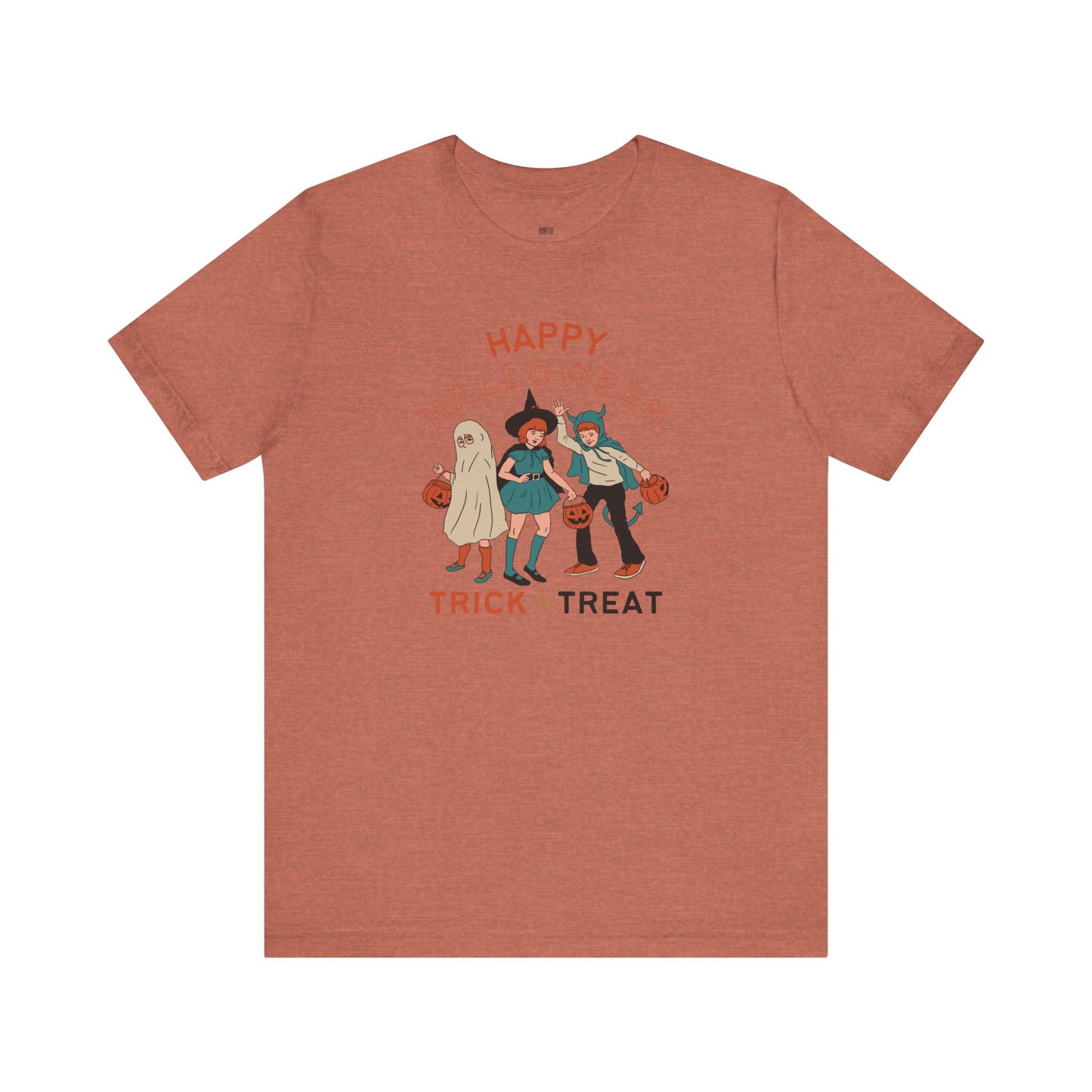 Happy Halloween Trick or Treat Vintage Vibe Tee โ Bella+Canvas 3001