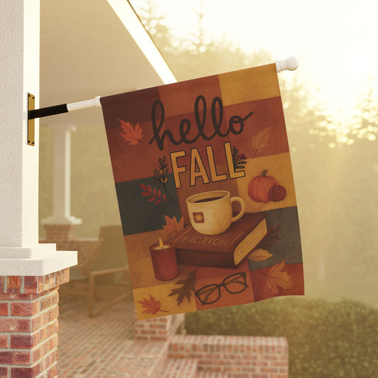 Hello Fall Flag – Cozy Autumn Garden Banner & House Flag | Boutique Fall Porch Décor