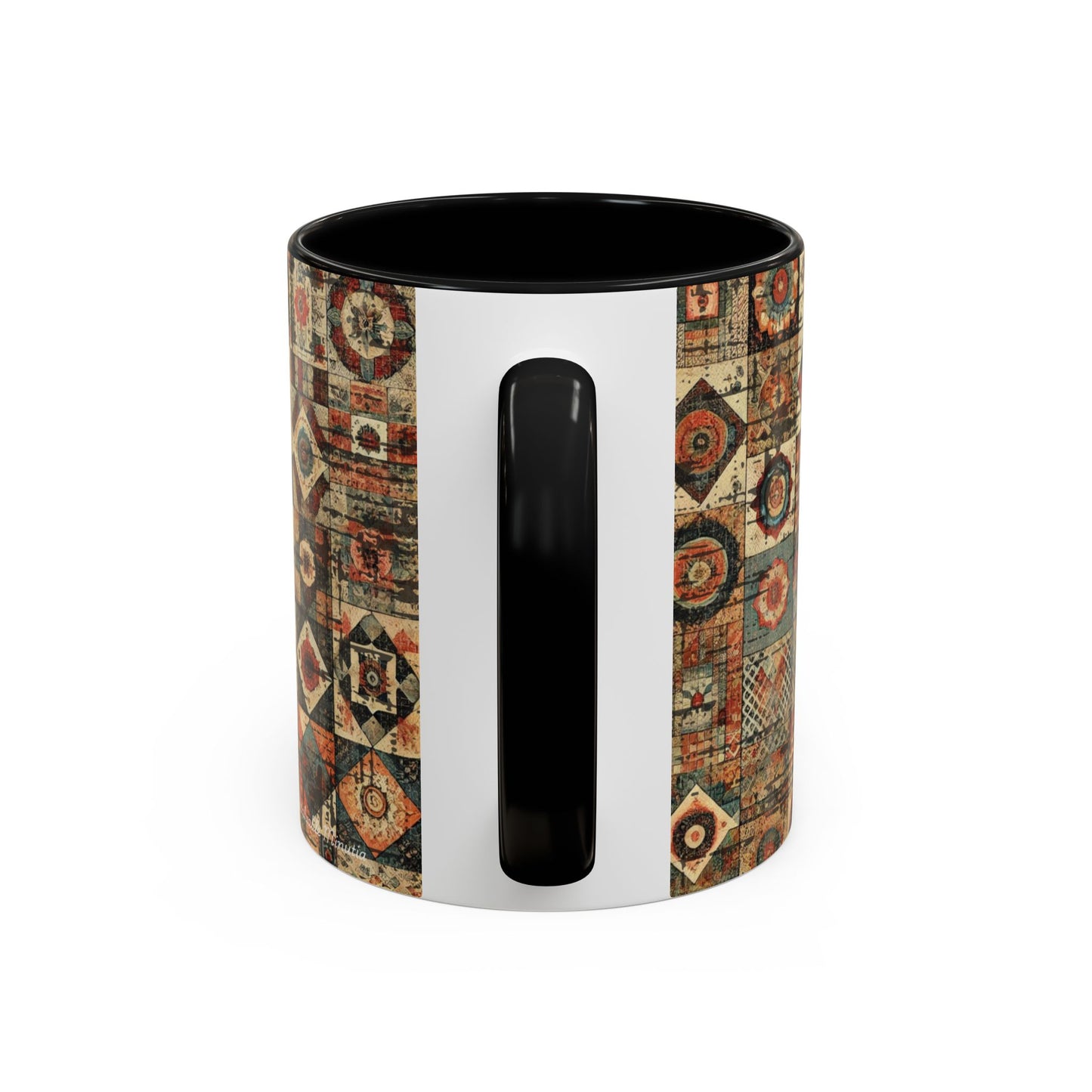 Boho Patchwork Quilt Mug | Vintage Accent Coffee Mug (11oz/15oz)