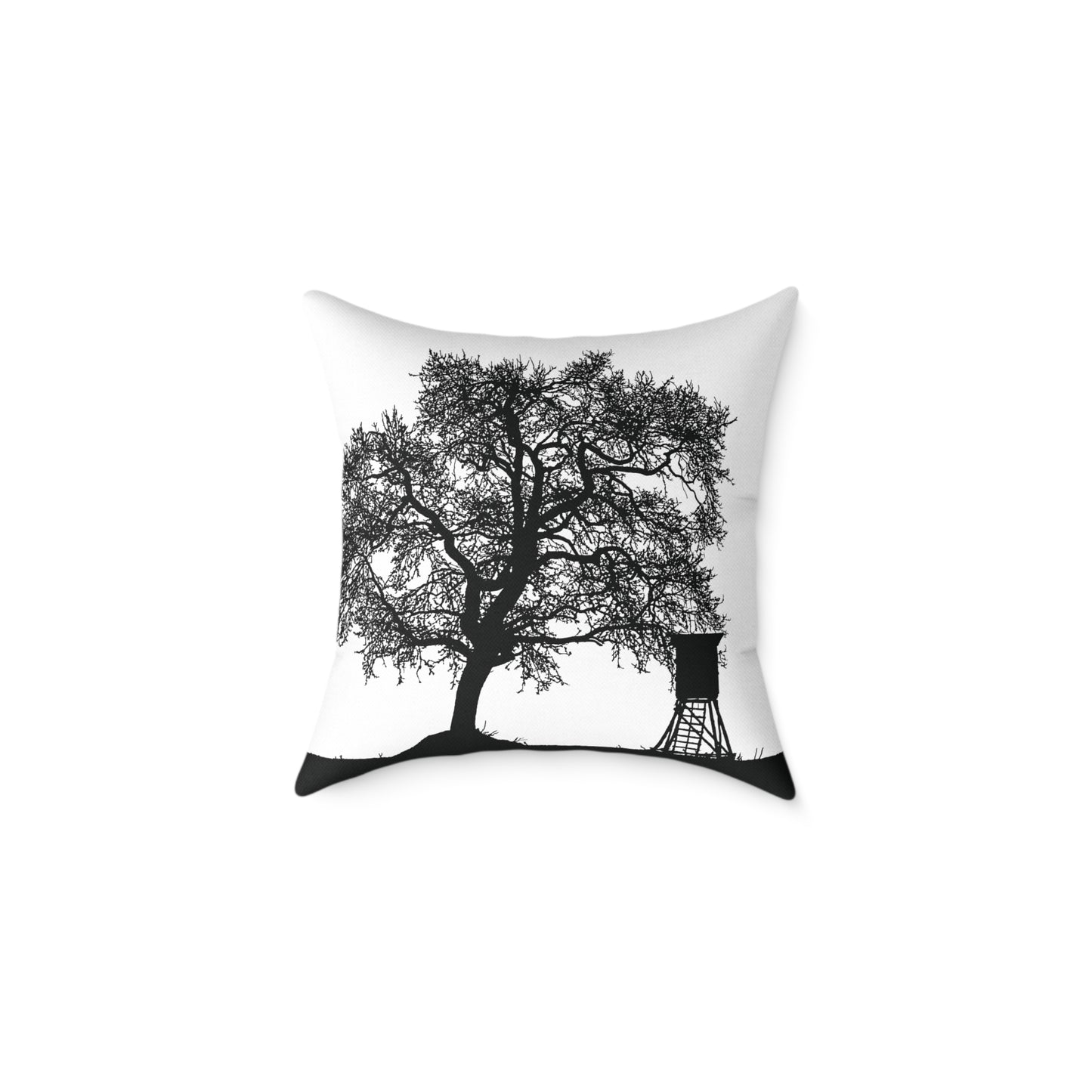 Lone Tree & Water Tower Silhouette Throw Pillow β Dark Countrycore Accent for Moody Spaces Home Decor Throw Pillows