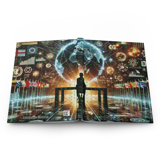 Global Data Nexus – Futuristic Hardcover Journal | Matte Notebook 5x8"