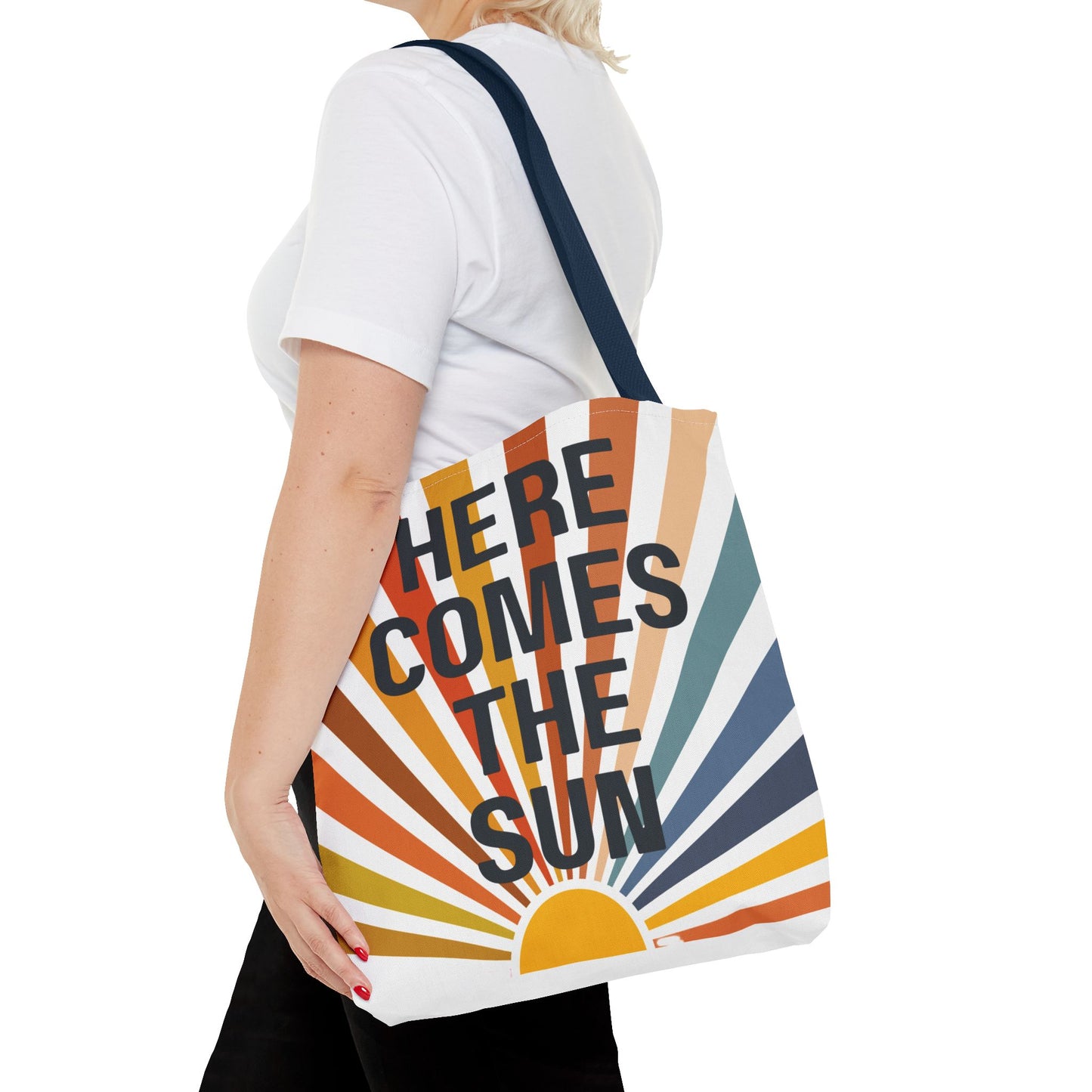 Here Comes the Sun β Retro Sunburst Tote Bag