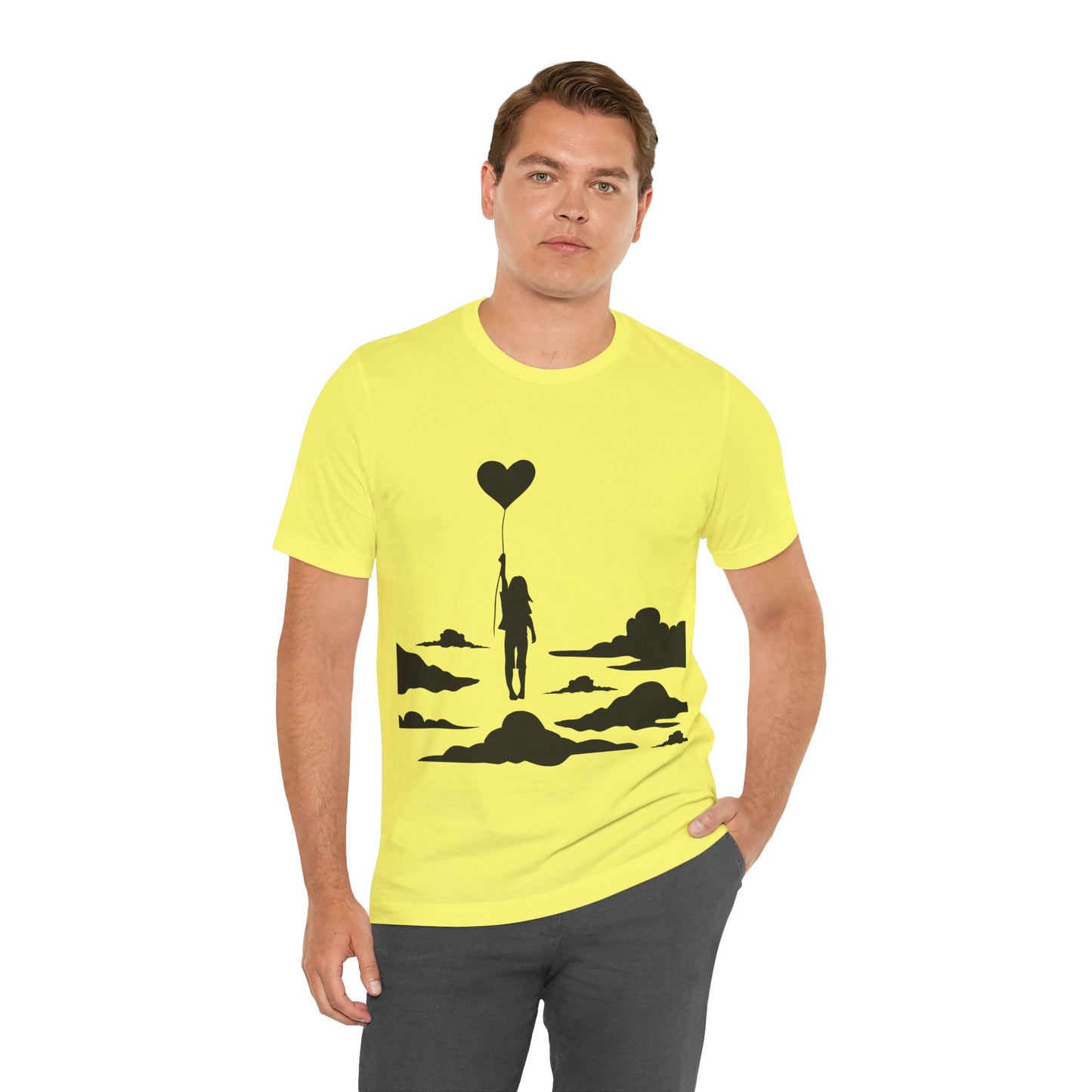π Up and Away Tee β Heart Balloon Silhouette