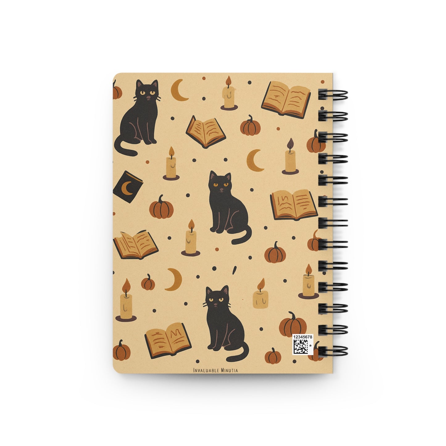 Gothic Witch Hardcover Journal โ Black Cat & Broom Silhouette Notebook, Enter If You Dare