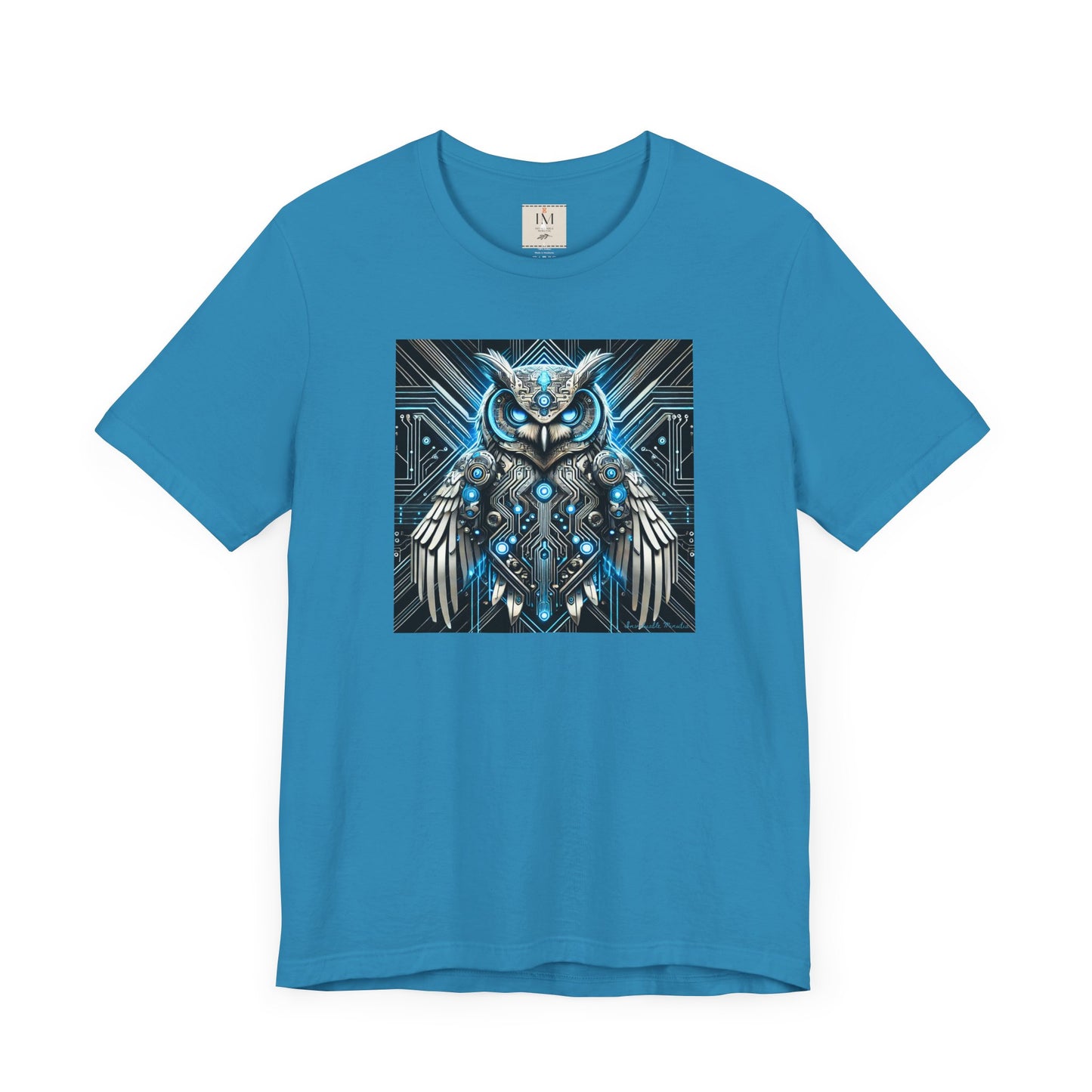 Mystical Cybernetic Owl Graphic Tee - Unisex Tch Short Sleeve T-Shirt