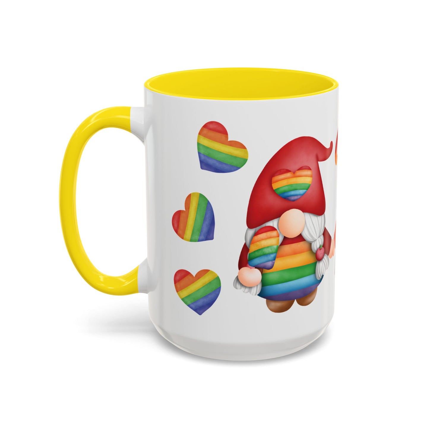 Pride Gnome Accent Mug | Rainbow Love Coffee Cup | 11oz & 15oz