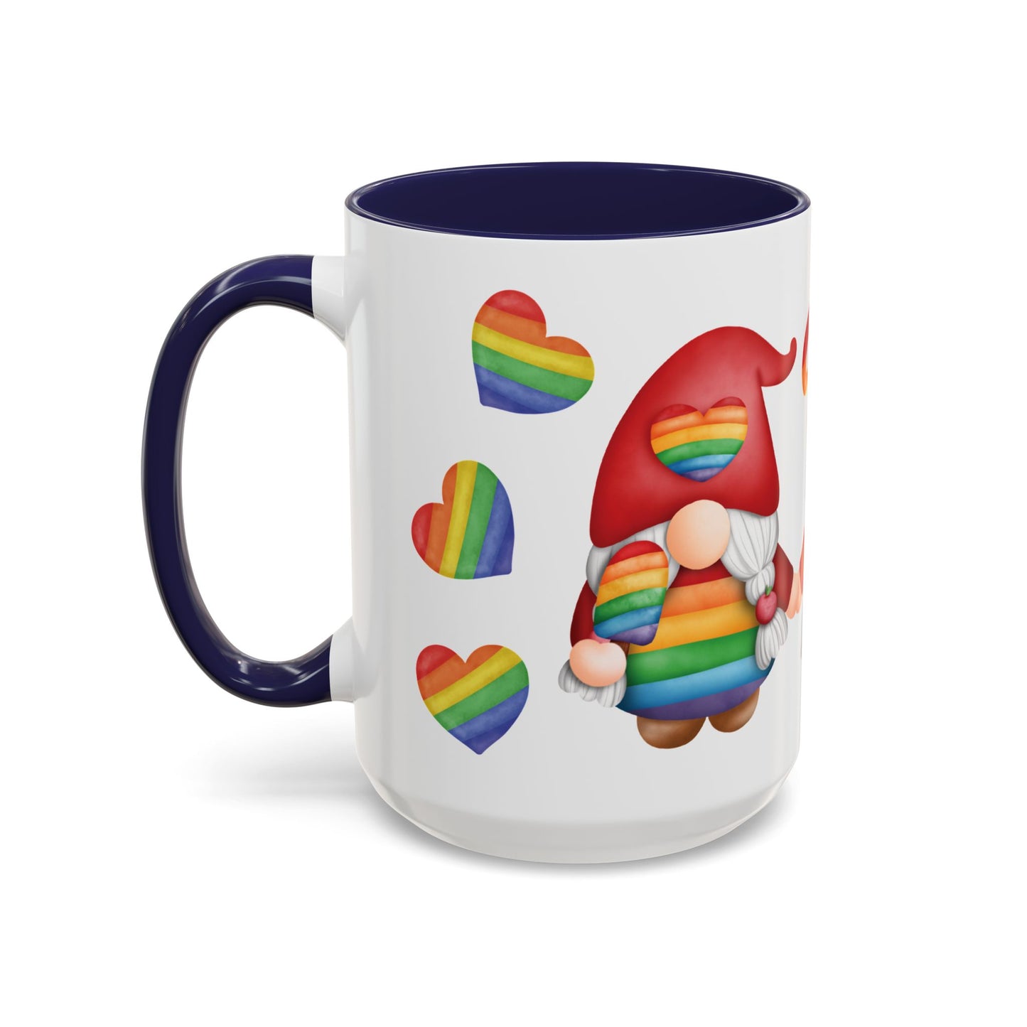 Pride Gnome Accent Mug | Rainbow Love Coffee Cup | 11oz & 15oz