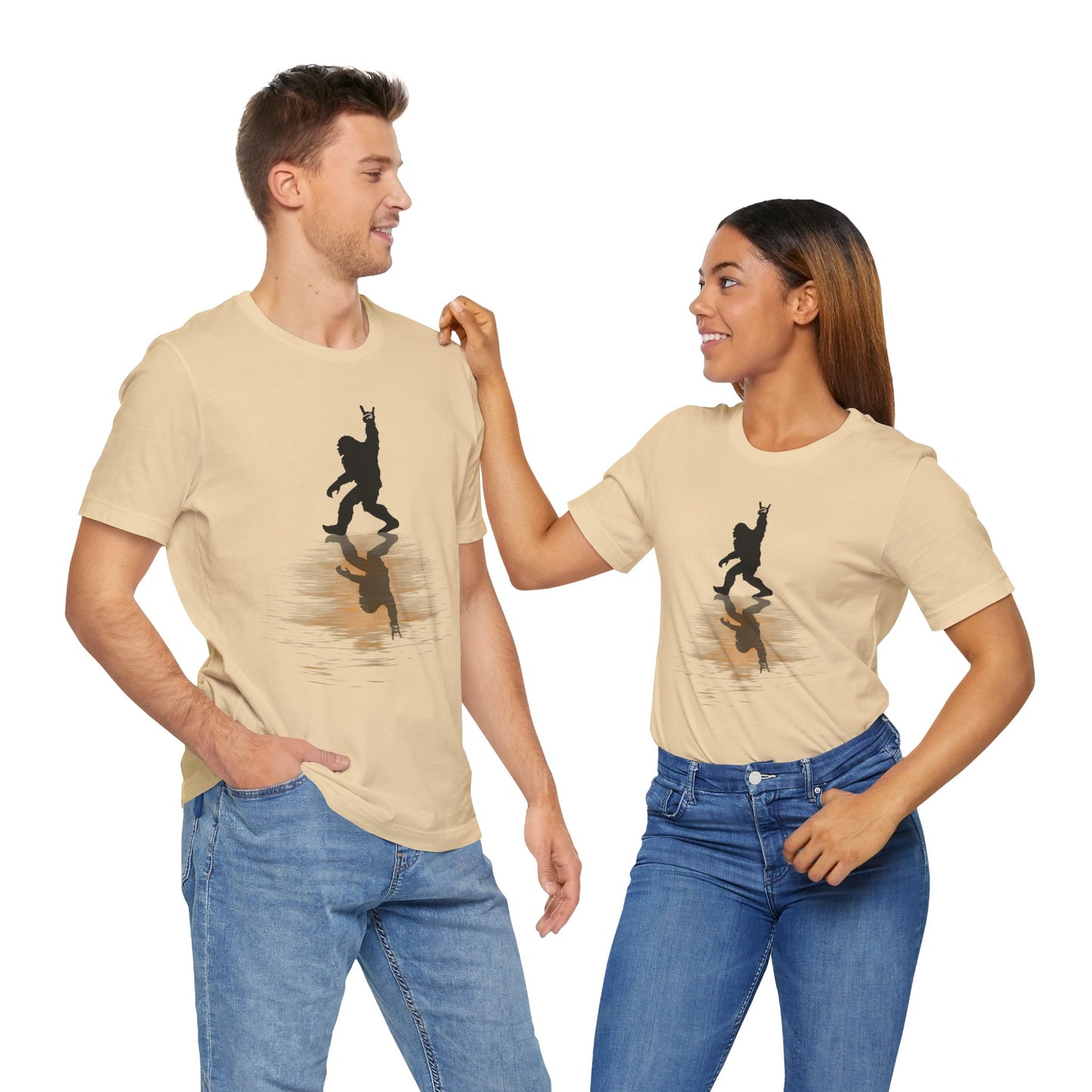 Rocking Bigfoot Unisex Bella+Canvas Jersey Tee - Fun Graphic Shirt for Nature & Cryptid Lovers