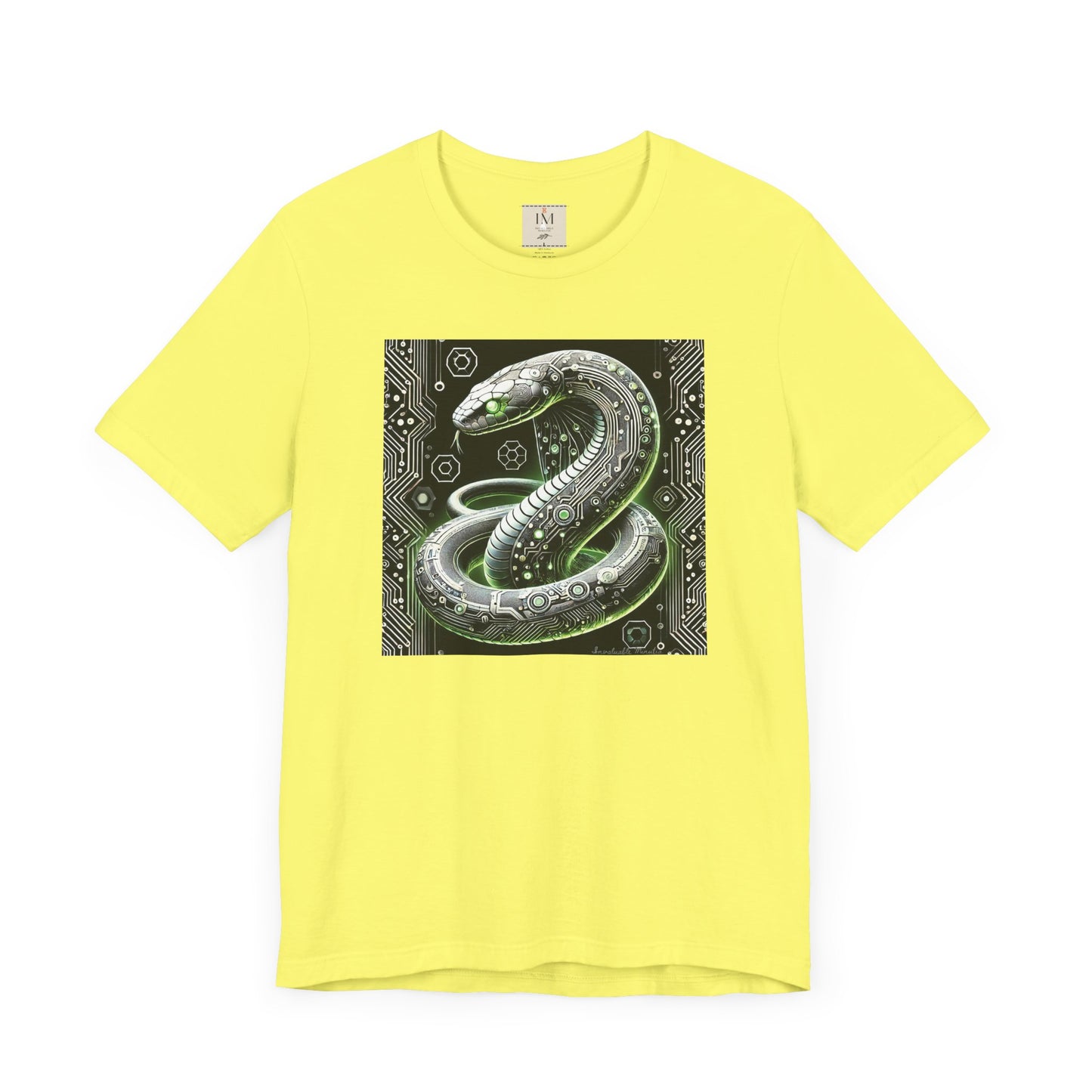 Cyber Snake Unisex Short Sleeve Tee - Futuristic Design for Tech Enthusiasts