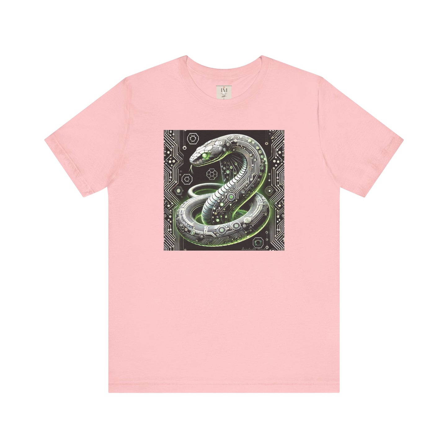 Cyber Snake Unisex Short Sleeve Tee - Futuristic Design for Tech Enthusiasts