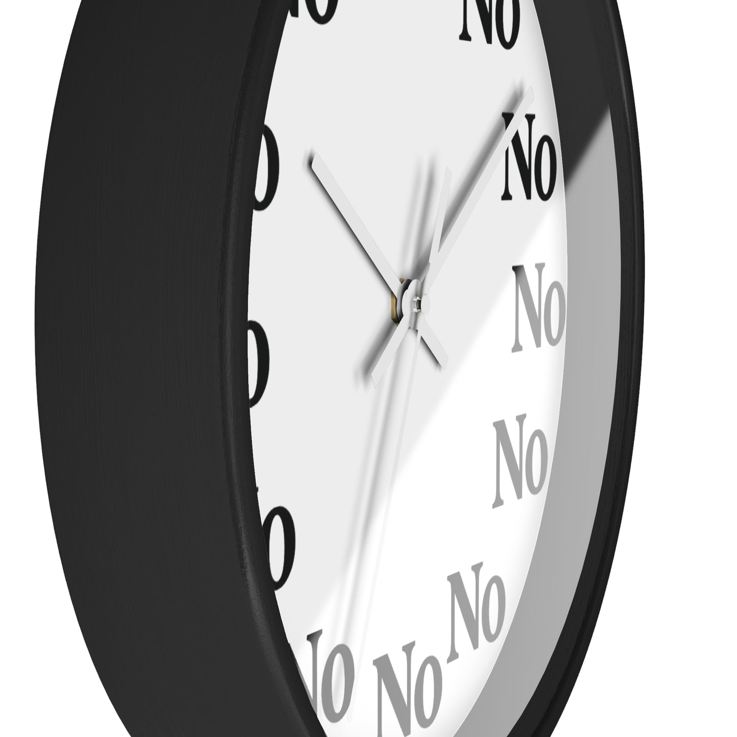 Funny Sarcastic Wall Clock – All Hours Say NO – Boutique 10” Clock for ADHD, Burnout & Passive Aggression Decor