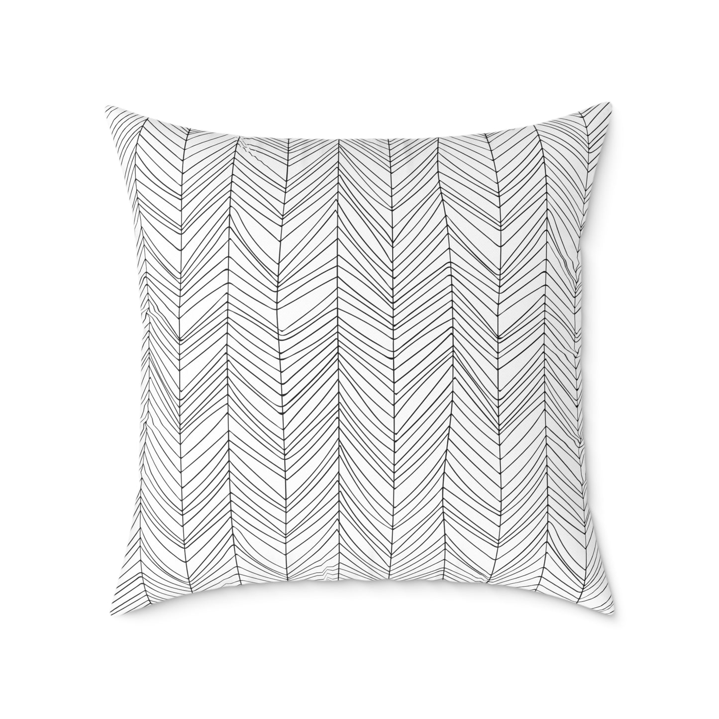 Stillwater Divide Silhouette Pillow β Liminal Lake Vibes for Moody Minimalists - Canvas Throw Pillow Home Decor