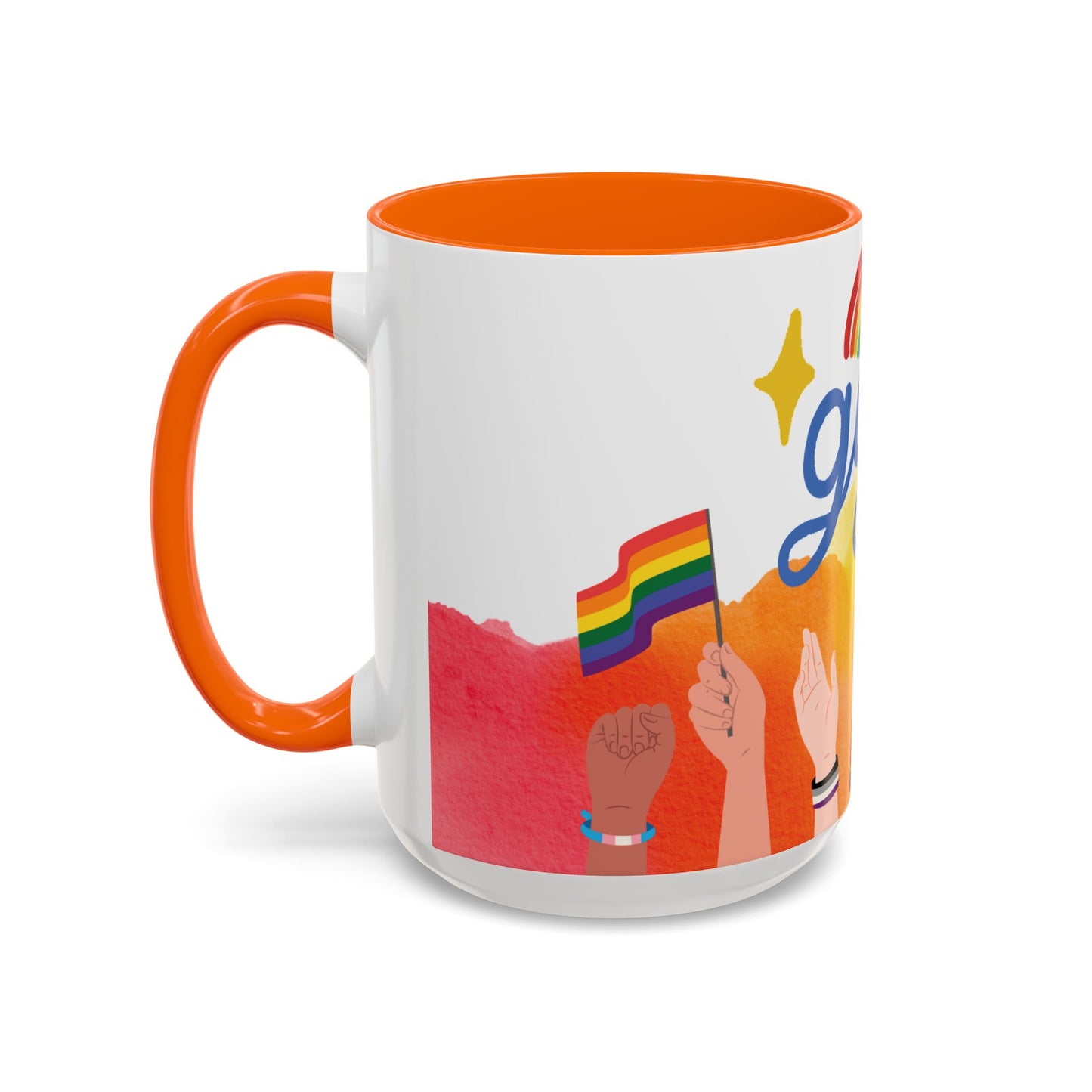 Bold Pride Accent Mug | Fun LGBTQ+ Gift | 11oz & 15oz Options