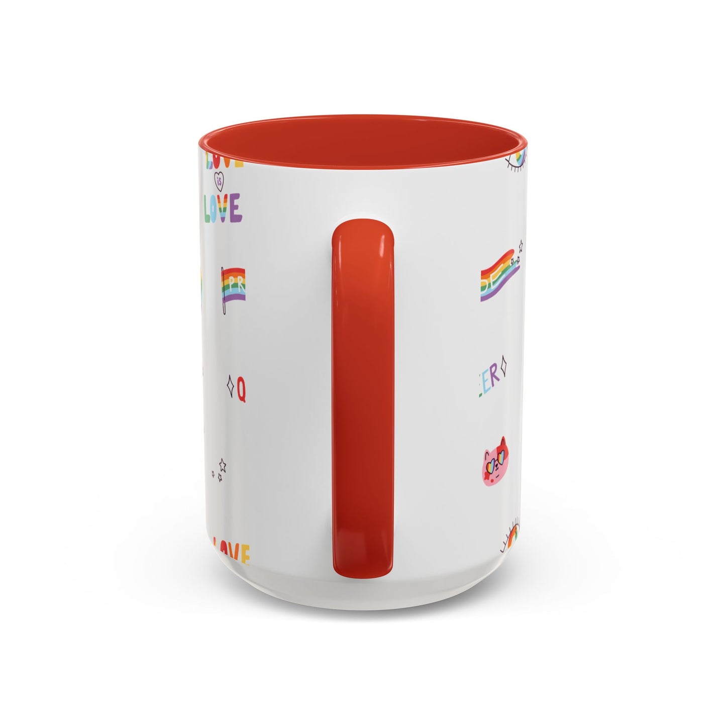 Minimalist Pride Accent Mug | LGBTQ+ Love Ceramic Cup | 11oz & 15oz