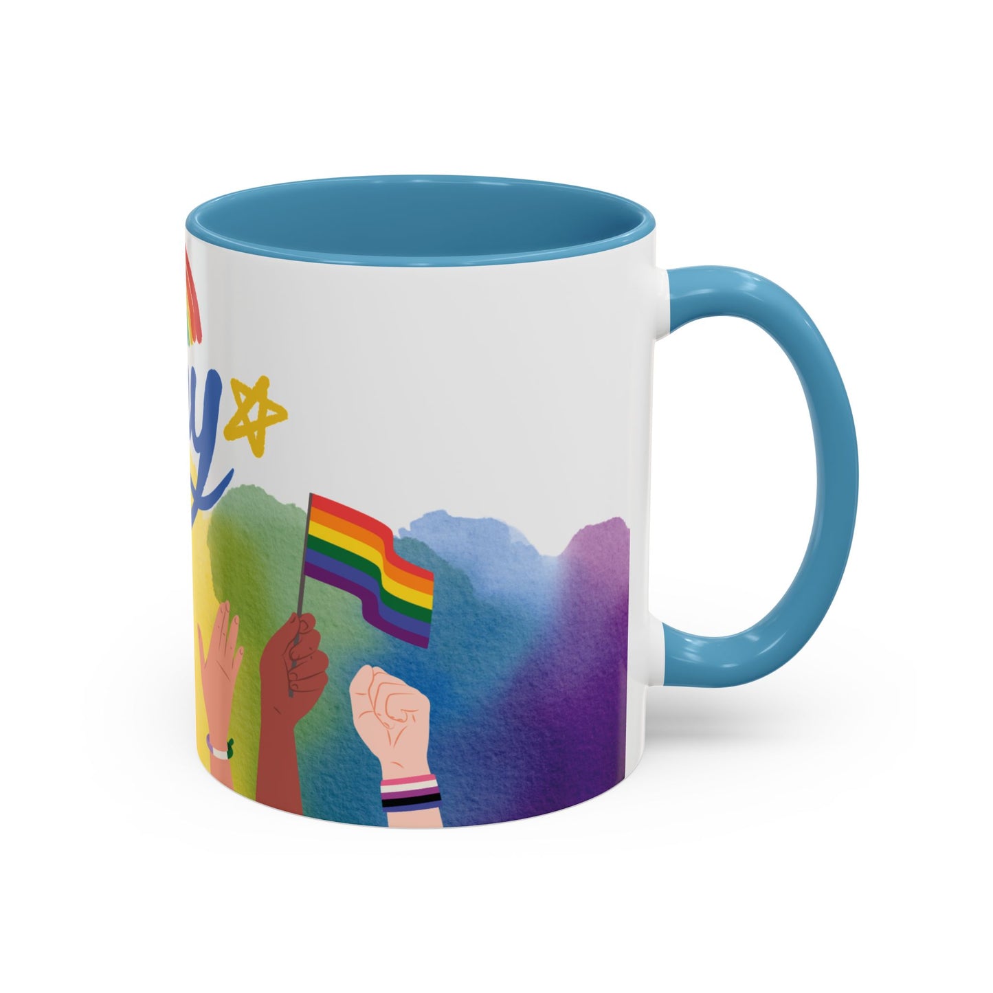 Bold Pride Accent Mug | Fun LGBTQ+ Gift | 11oz & 15oz Options
