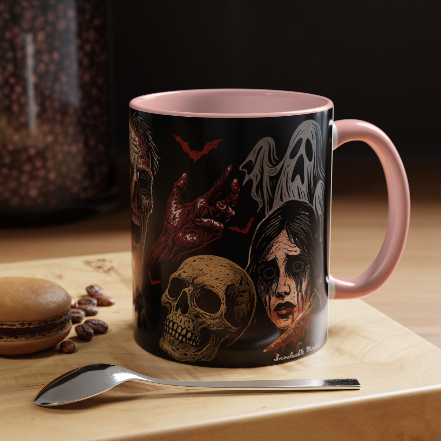 Horror Coffee Mug – Zombie Graveyard Halloween Design – 11oz & 15oz Ceramic – Creepy Goth Kitchen Decor