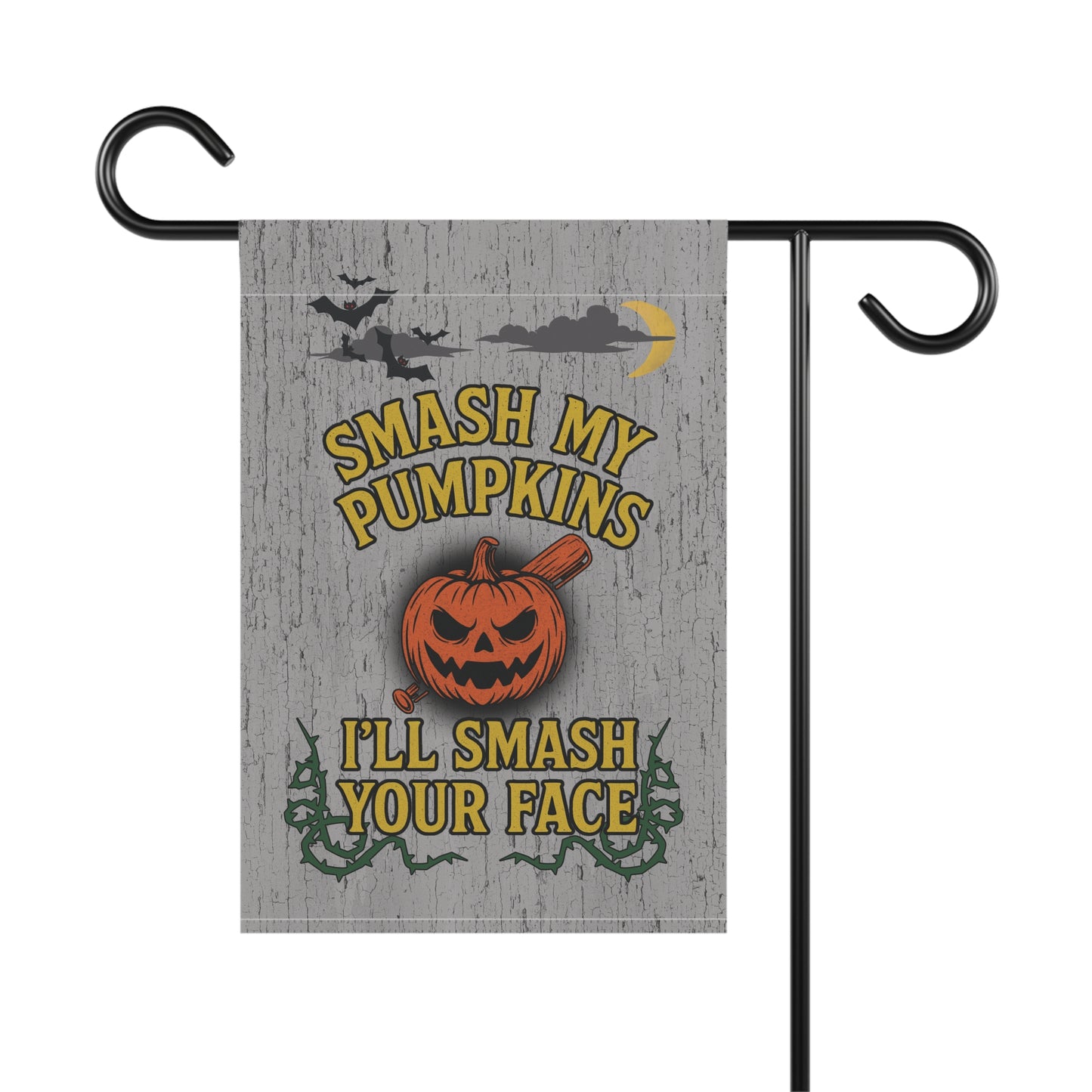 Smash My Pumpkins Halloween Flag β Funny Porch & Garden Banner & Flag (12"x18" or 24.5"x32")