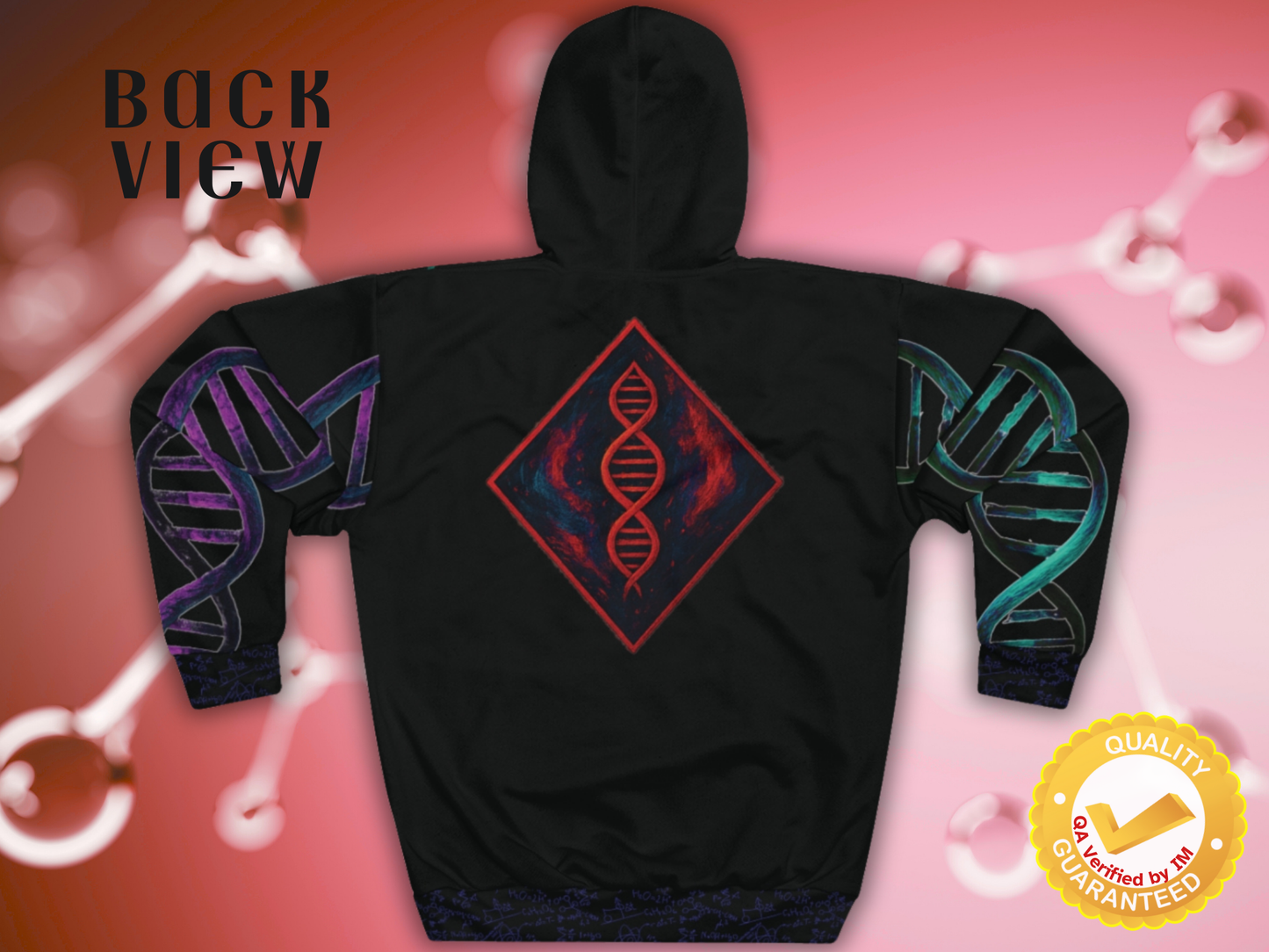 Artistic, DNA, Science, Biology Designed Unisex Pullover Hoodie - ALL Over Print