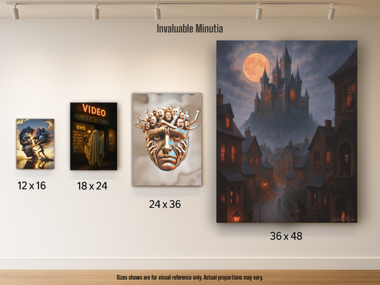 The Insatiable Lovers – Surreal Fantasy Canvas Wall Art | Premium Stretched Canvas Print