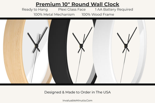 All Hours Say "NO" Premium Wood 10” Clock