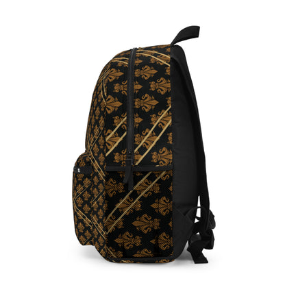 Luxury Fleur-de-Lis Pattern All Over Print Backpack - Durable, Stylish, and Waterproof