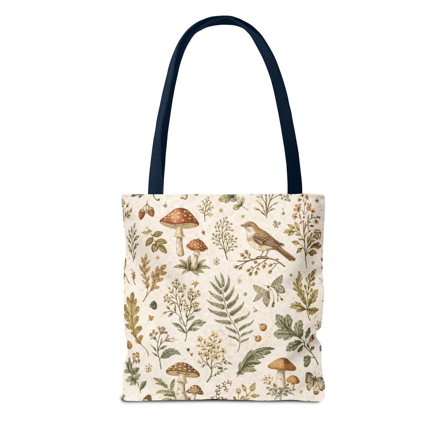 Cottagecore Botanical Canvas Tote Bag