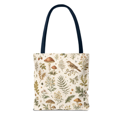 Cottagecore Botanical Canvas Tote Bag