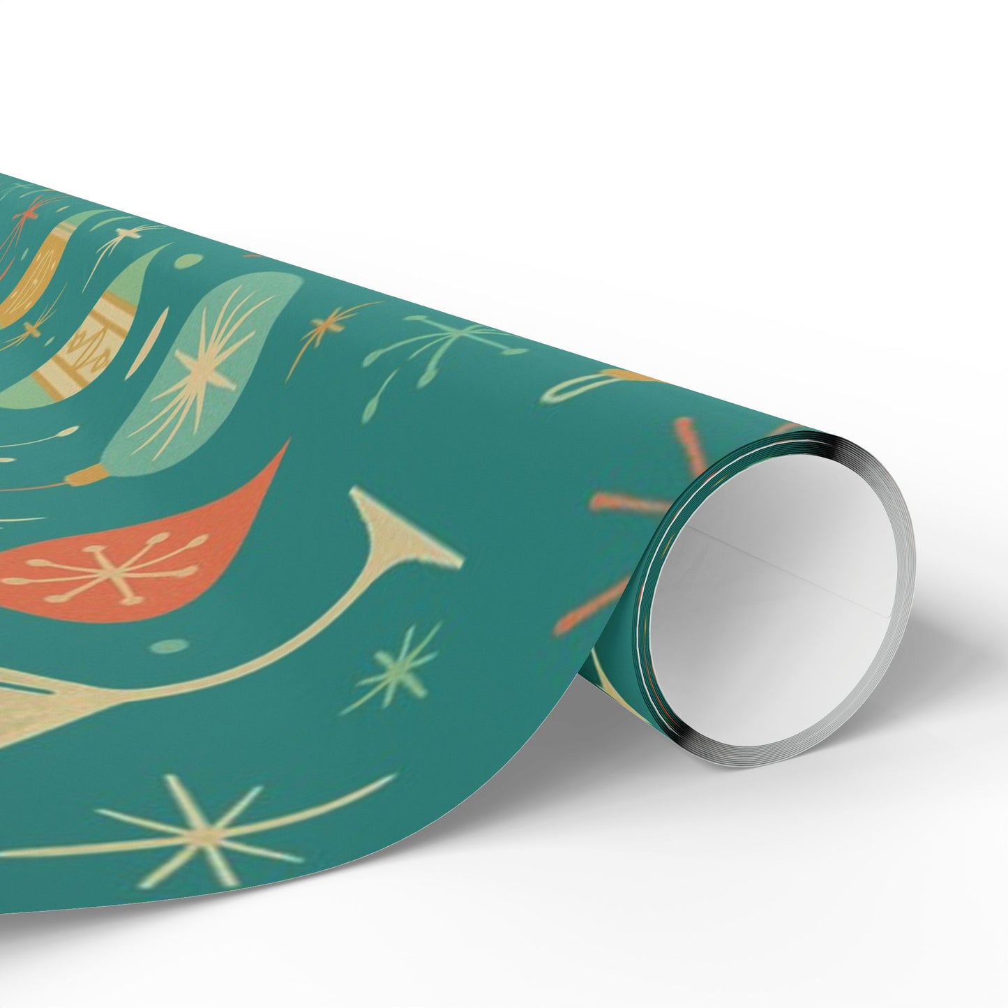 Atomic Christmas Cocktail – Mid-Century Holiday Wrapping Paper, Retro Martini Gift Wrap, 30" Roll (Matte/Gloss)
