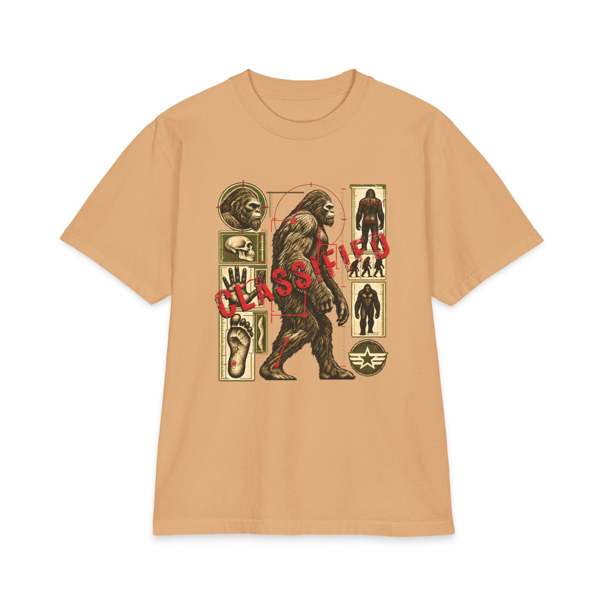 Classified Bigfoot Anatomy - Premium Heavyweight Cryptid Tee