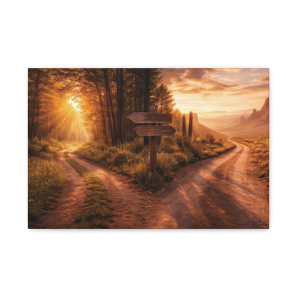 Split Roads Matte Canvas, Stretched, 1.25"