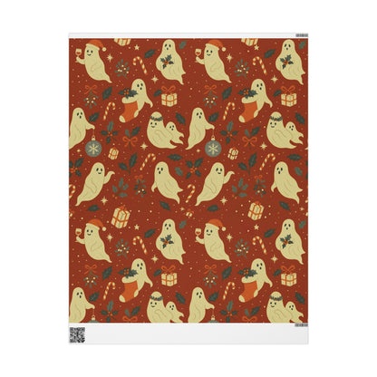 Vintage Holiday Ghosties - Luxury Holiday Wrapping Paper, Victorian Ghost Gift Wrap, 30" Roll (Matte/Gloss)