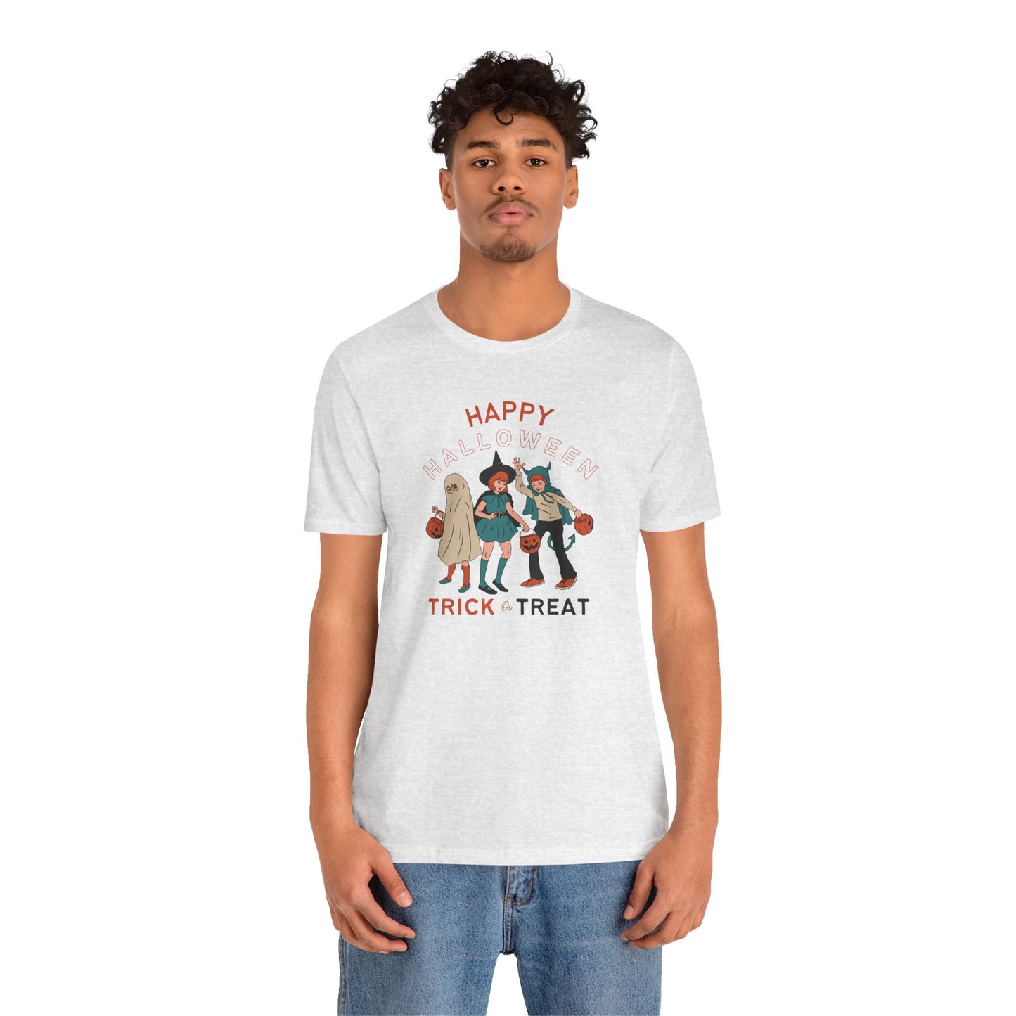 Happy Halloween Trick or Treat Vintage Vibe Tee – Bella+Canvas 3001