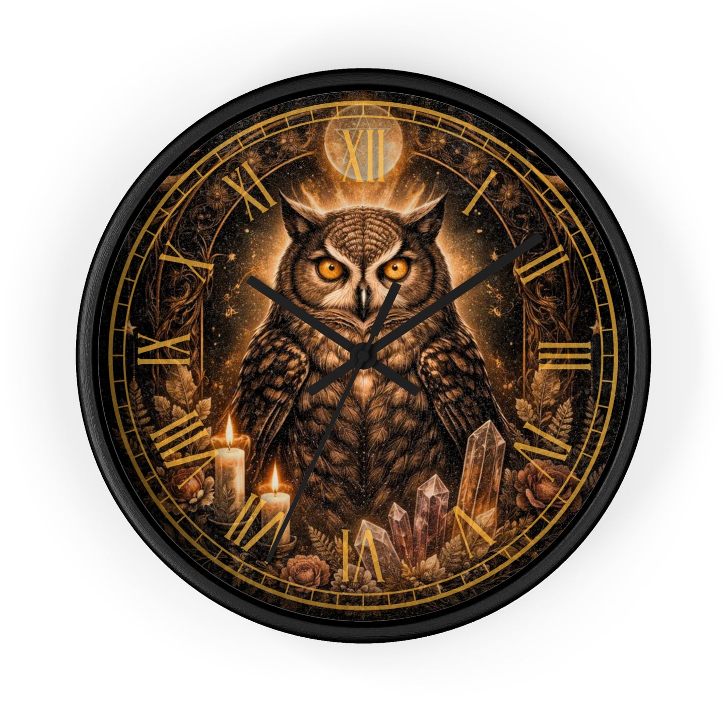Mystic Owl 10" Premium Wall Clock
