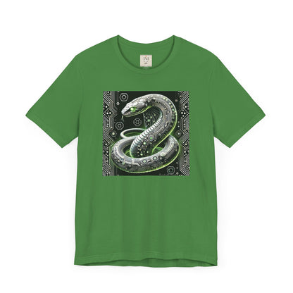 Cyber Snake Unisex Short Sleeve Tee - Futuristic Design for Tech Enthusiasts