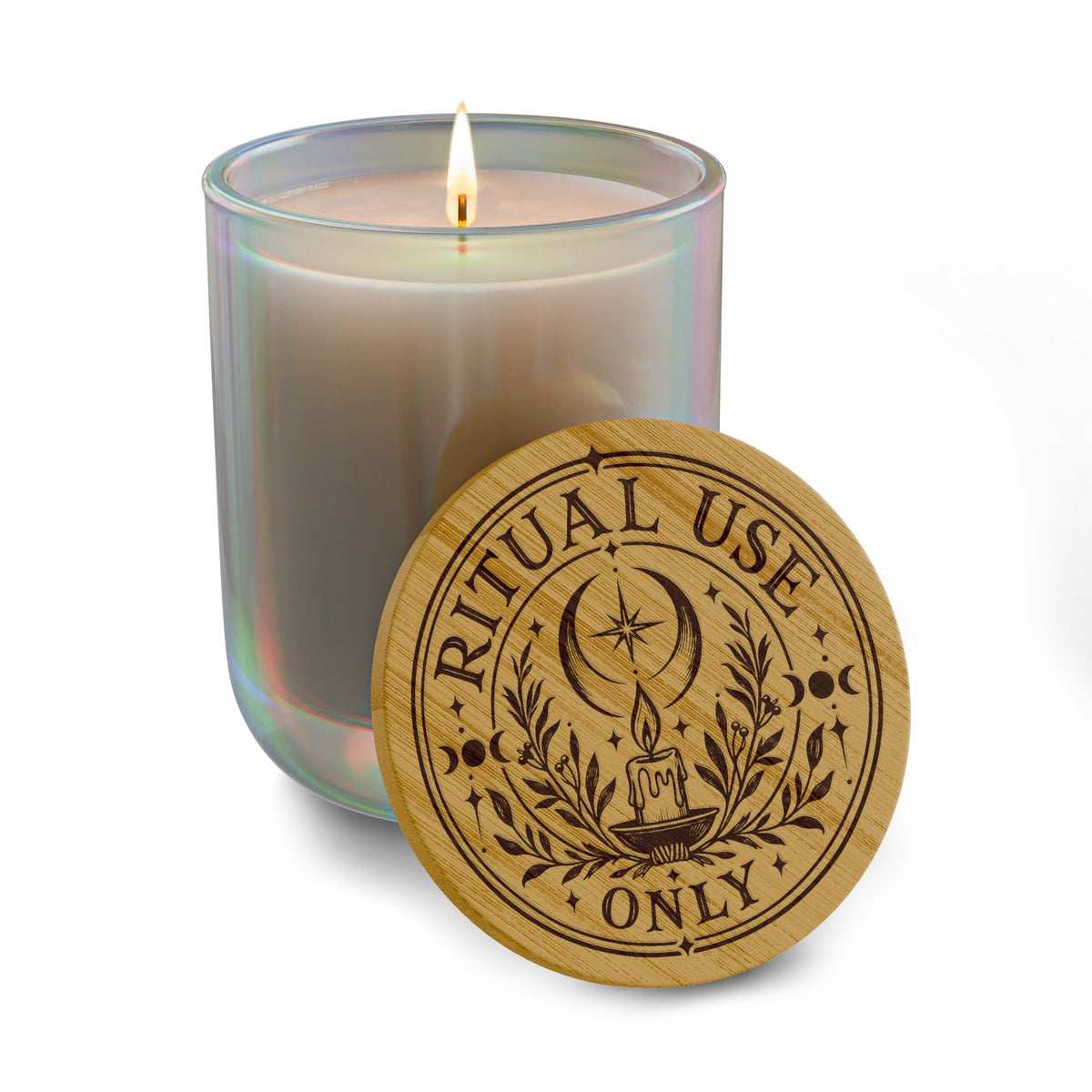 Ritual Use Only Scented Soy Candle — 14 oz Engraved Jar