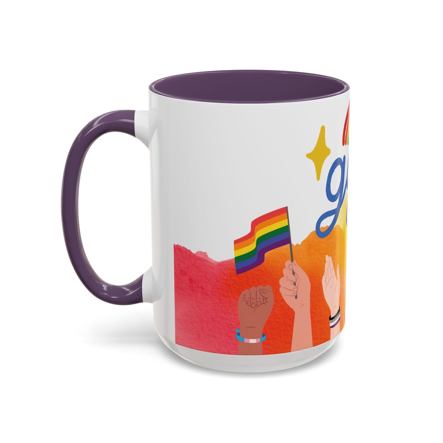 Bold Pride Accent Mug | Fun LGBTQ+ Gift | 11oz & 15oz Options