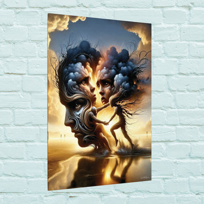 The Insatiable Lovers – Surreal Fantasy Canvas Wall Art | Premium Stretched Print