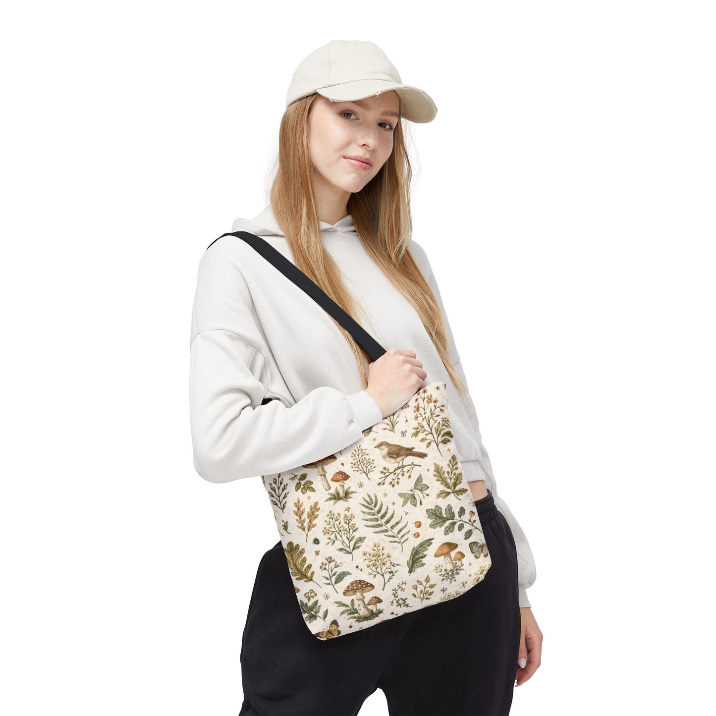 Cottagecore Botanical Canvas Tote Bag