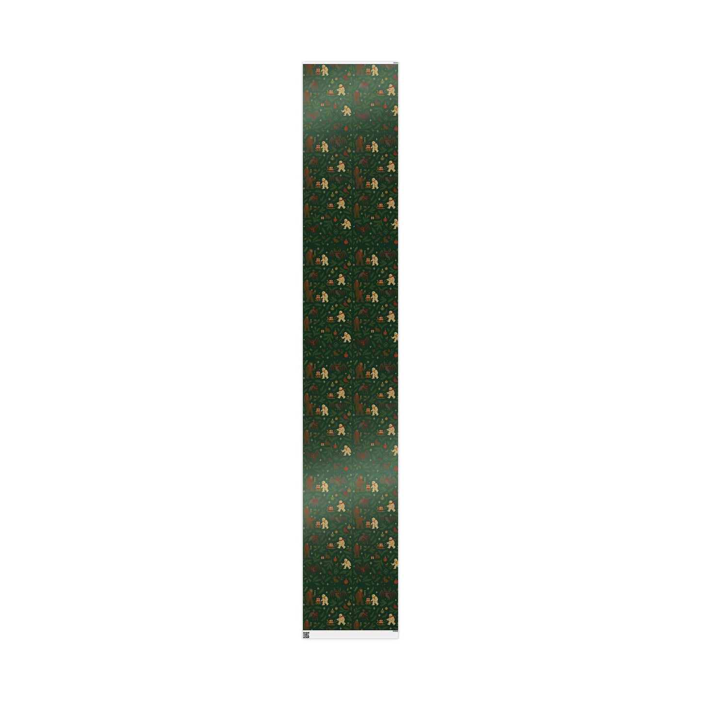 Cryptid Christmas Parade – Luxury Holiday Wrapping Paper, Folk-Art Bigfoot & Mothman Gift Wrap, 30" Roll (Matte/Gloss)