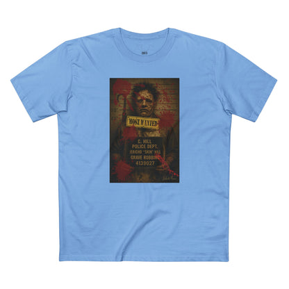 Leatherface Mugshot T-Shirt – Premium AS Colour 5001 Horror Tee