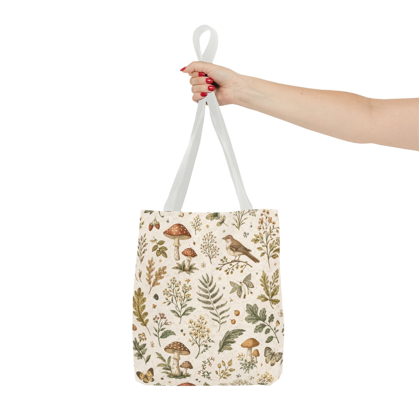 Cottagecore Botanical Canvas Tote Bag