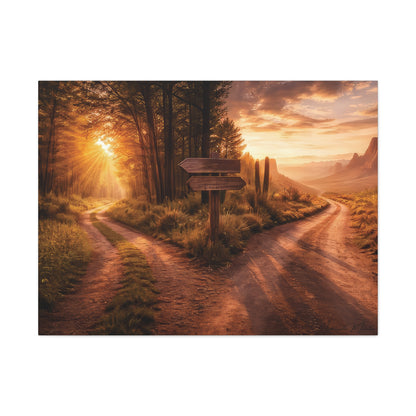 Split Roads Matte Canvas, Stretched, 1.25"